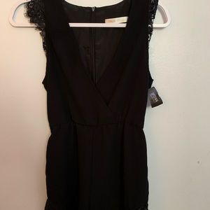 Formal black lace romper